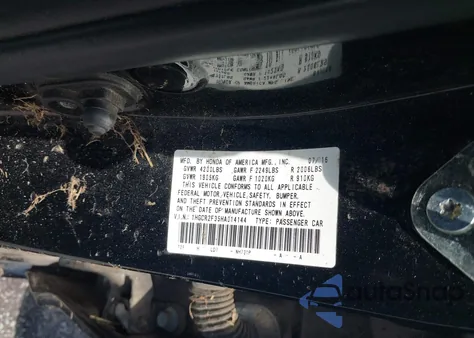 2017 Honda Accord Lx z USA, uszkodzony, nr VIN 1HGCR2F35HA014144